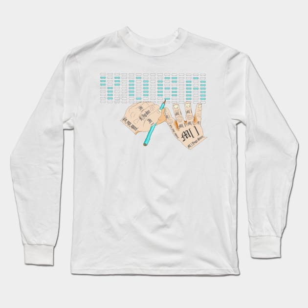 Tally marks Long Sleeve T-Shirt by M[ ]